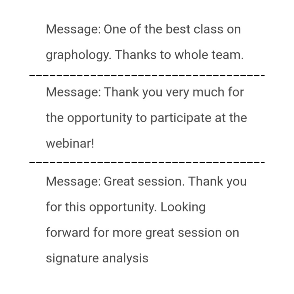 Graphology Webinar 1