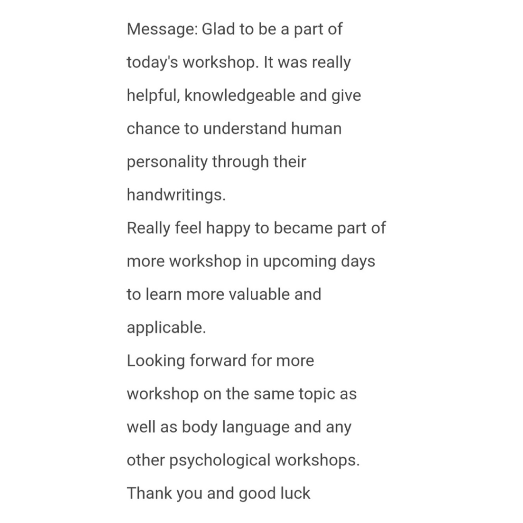 Graphology Webinar 4