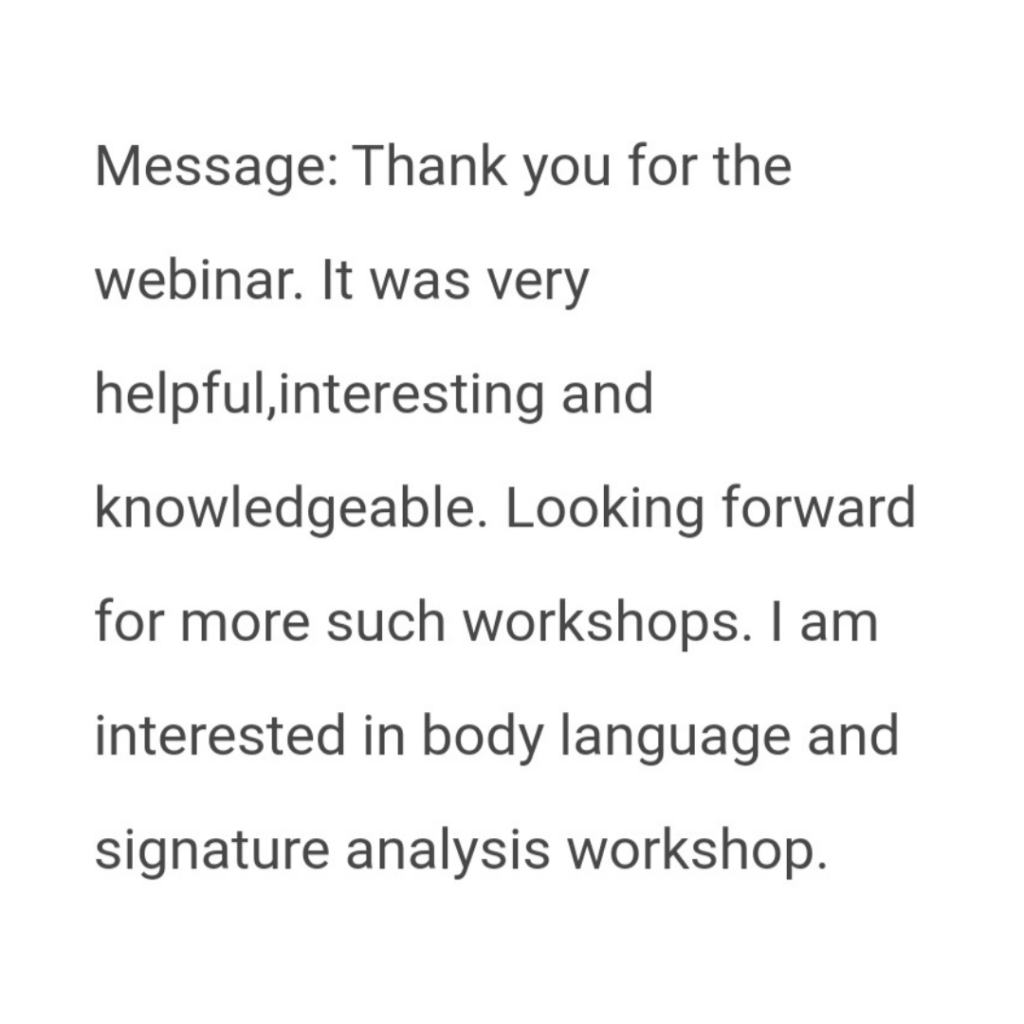 Graphology Webinar 6