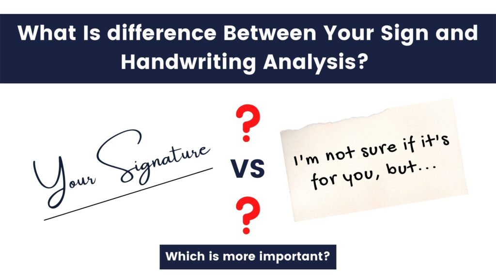 What is the difference between Handwriting analysis and Signature analysis in Graphology?