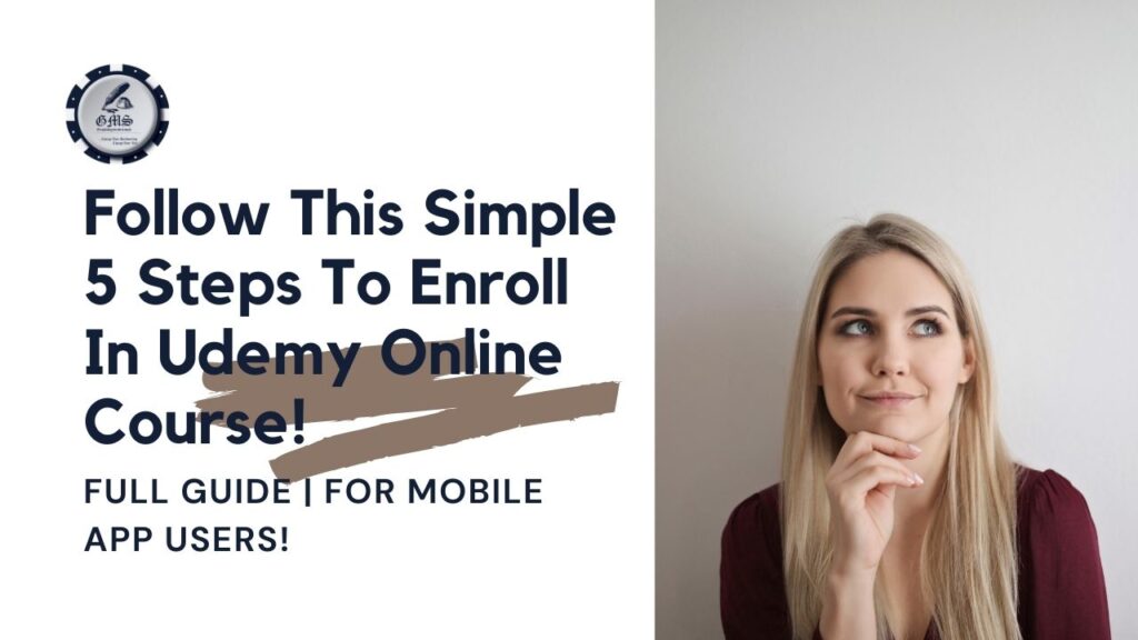How to enroll in an udemy course in mobile app?