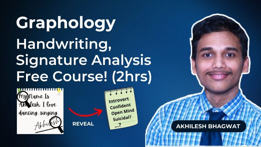 This is a free udemy course on Graphology handwriting, signature analysis which includes handwriting as well as signature concepts