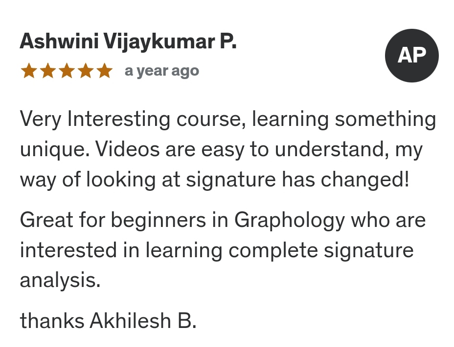 Graphology Signature analysis course by Mr. Graphology Akhilesh Bhagwat honest review