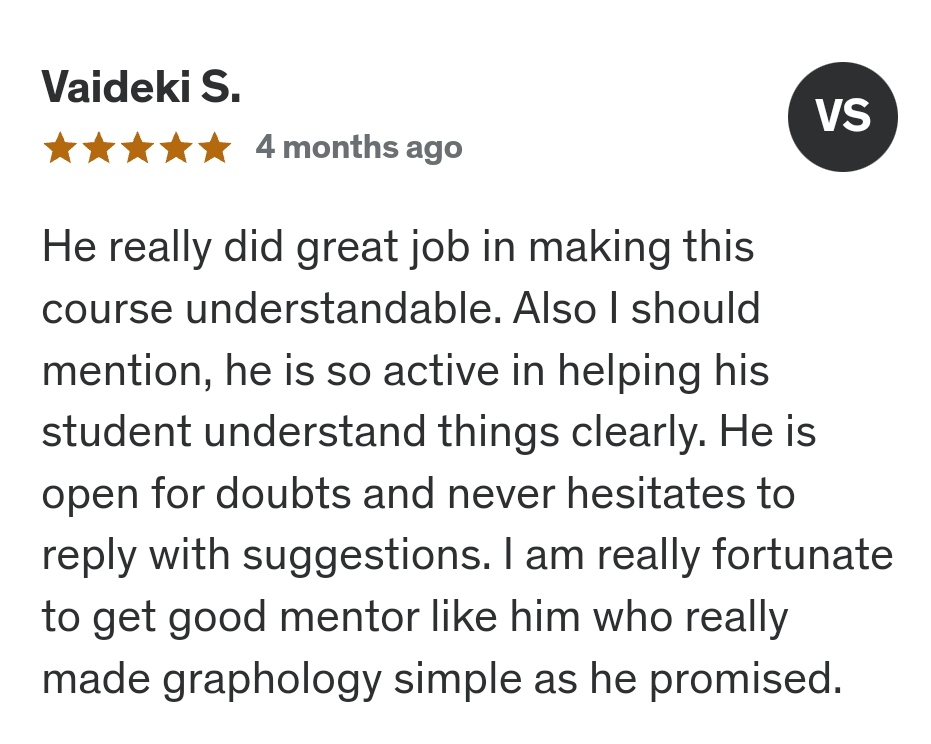 Graphology Handwriting and Signature analysis online certification course review