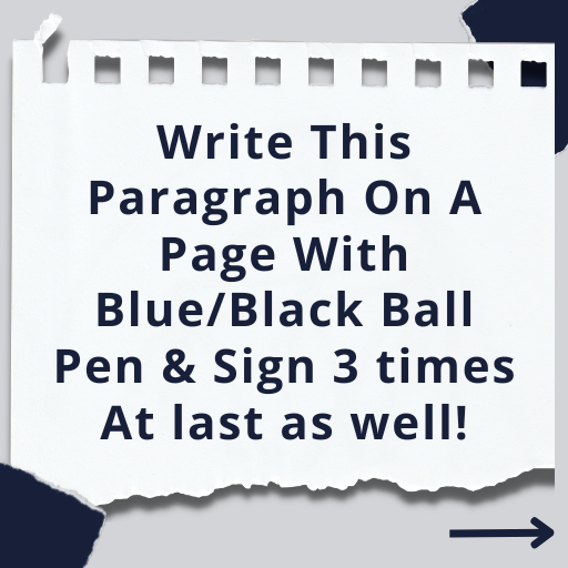 Instructions to do graphology handwriting and signature analysis