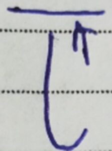 Graphology Handwriting Analysis letter t very high or over bar. These writers are dreamers who have unrealistic dreams, goals