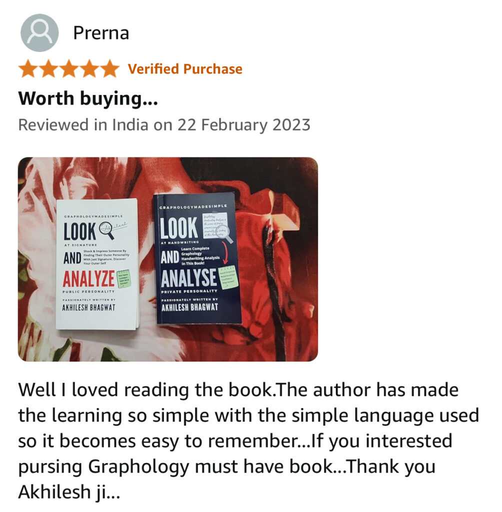 Graphology books on Amazon