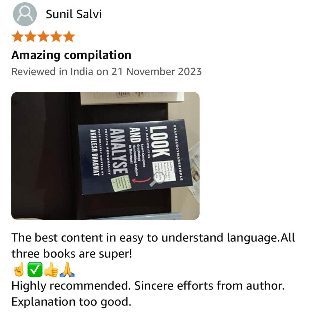 Graphology book on handwriting analysis by akhilesh bhagwat