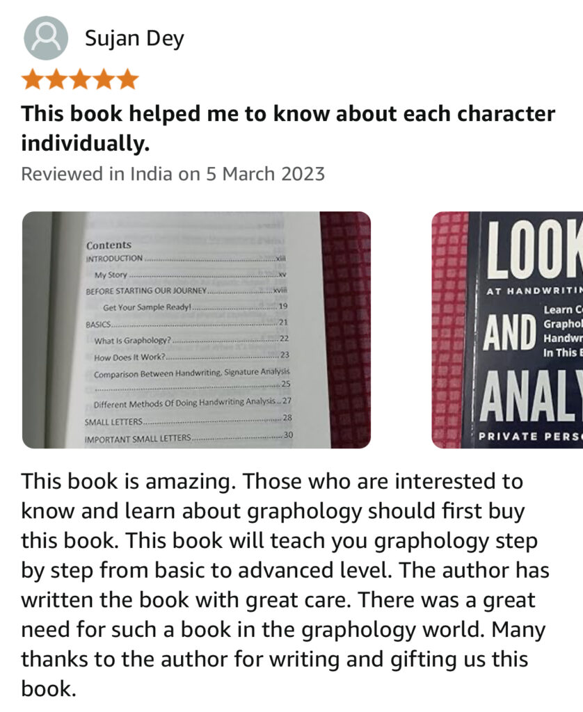 Look And analyse handwriting analysis book