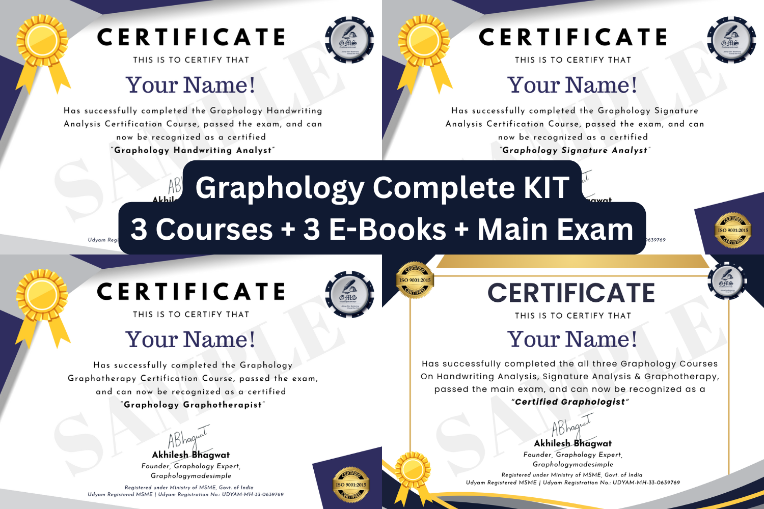 Get Certification in Graphology Handwriting Analysis, Signature Analysis, Graphotherapy