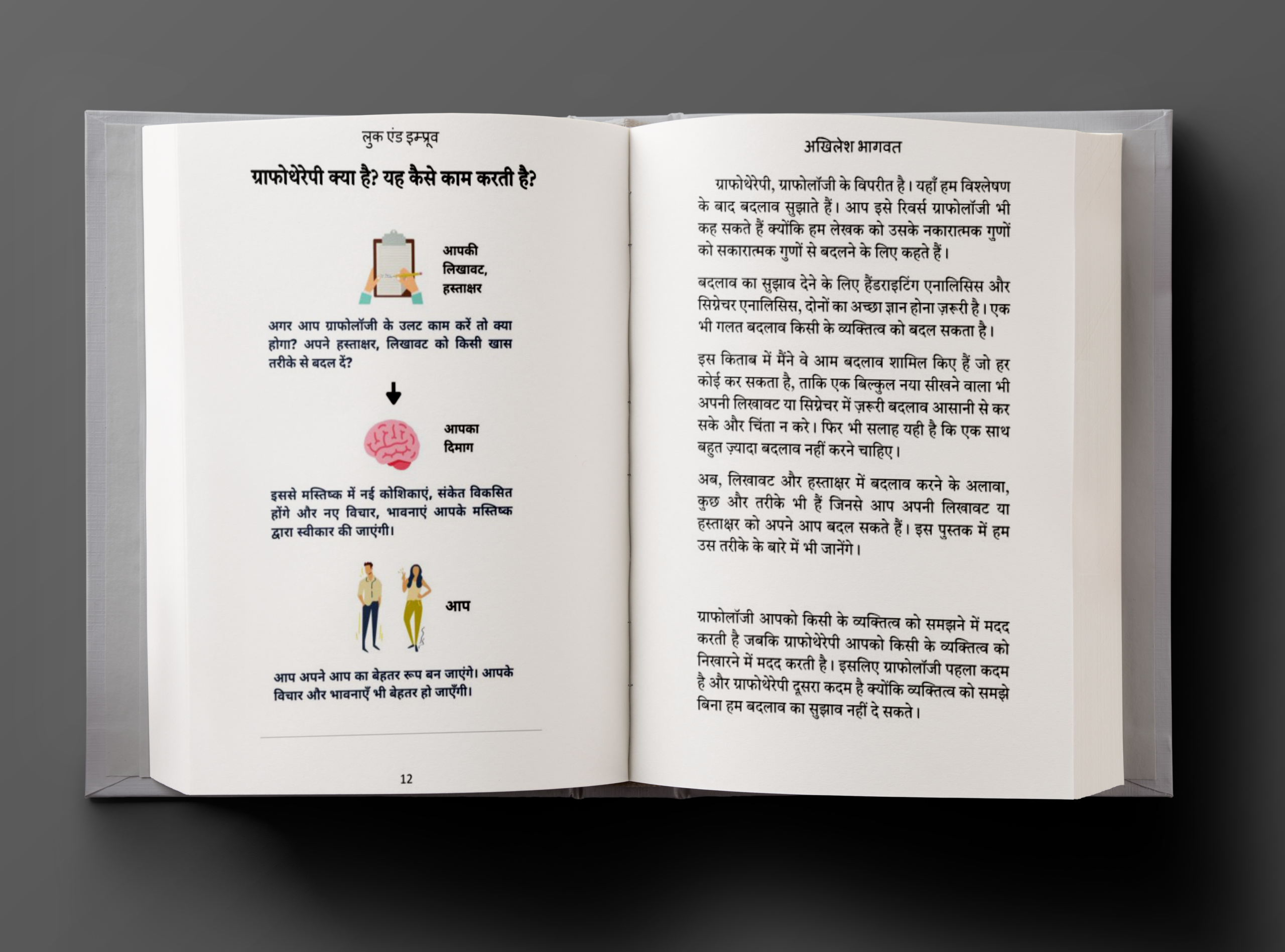 Graphology graphotherapy explained in hindi in the book